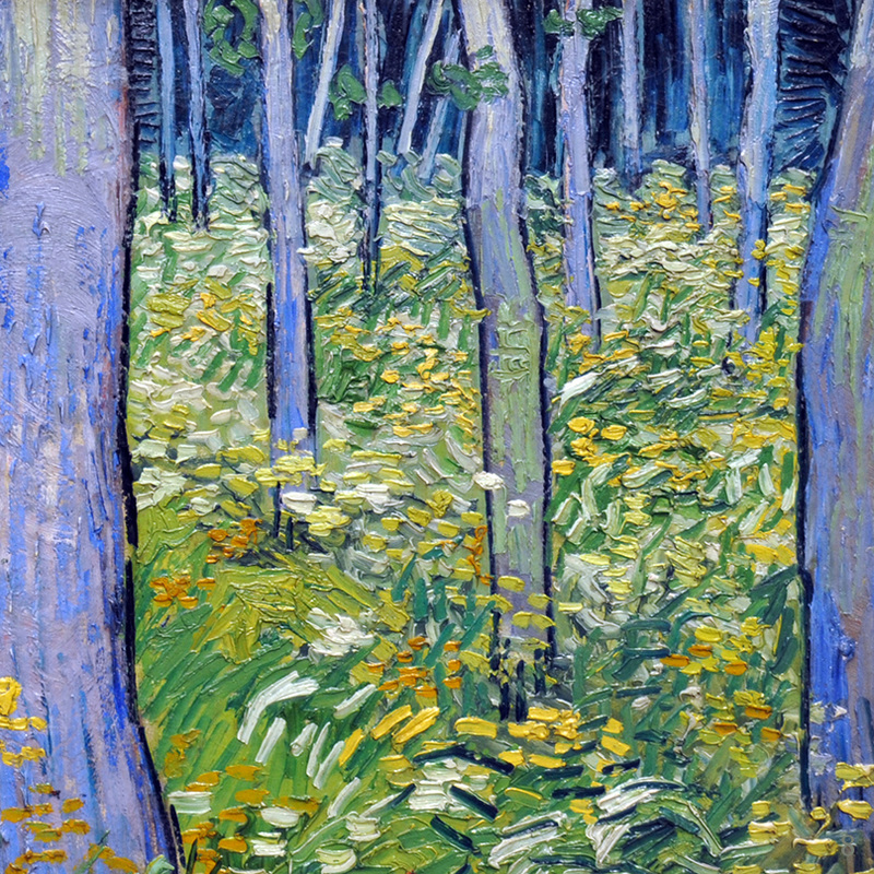 Undergrowth with Two Figures (detail) by Vincent van Gogh 