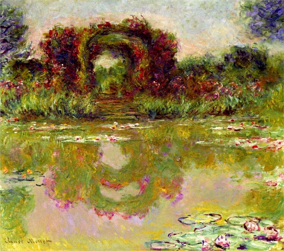 Rose Arches at Giverny by Claude Monet