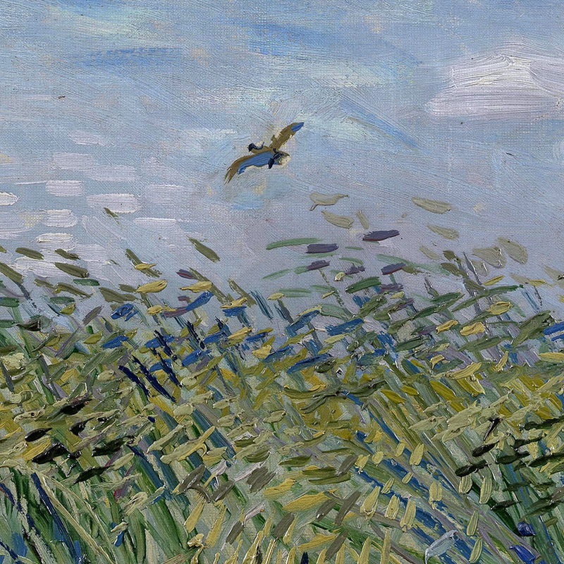 Wheat Field with a Lark (detail) by Vincent van Gogh | Lone Quixote