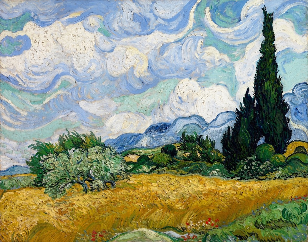 Wheatfield with Cypress Tree by Vincent van Gogh