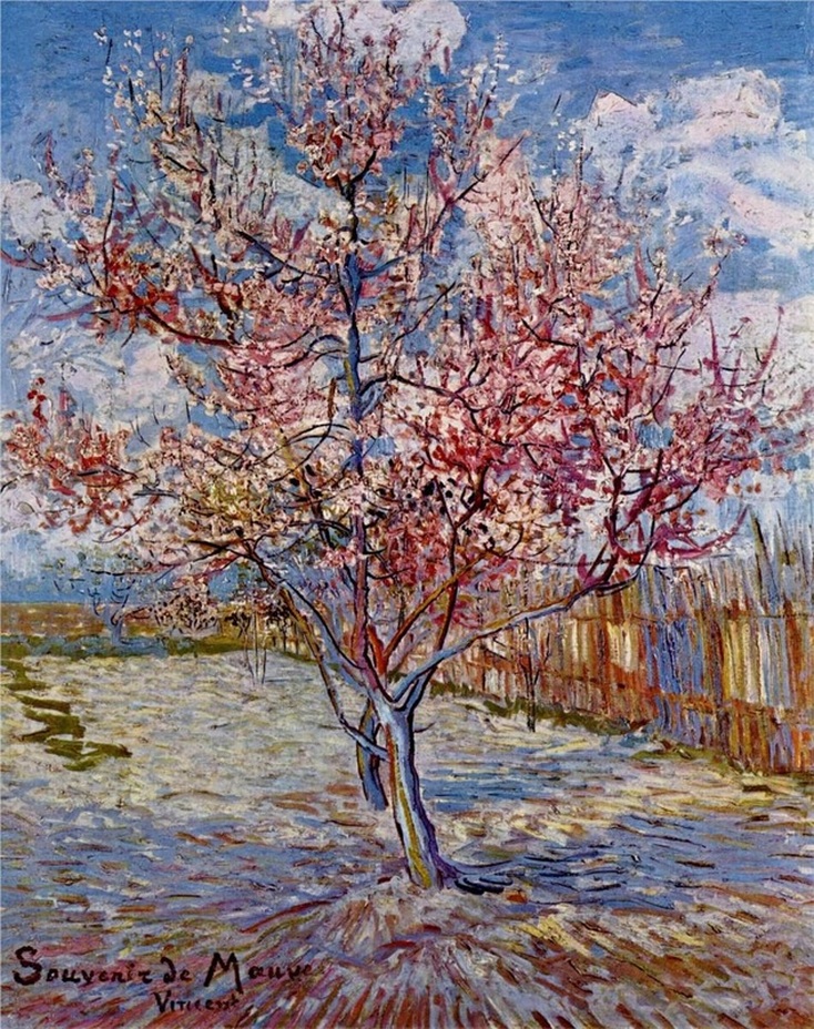 Peach Tree in Bloom (In Memory of Mauve) by Vincent van Gogh