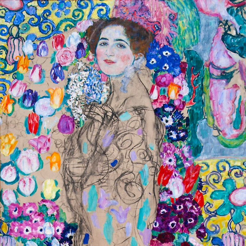 Portrait of a Woman (detail) by Gustav Klimt