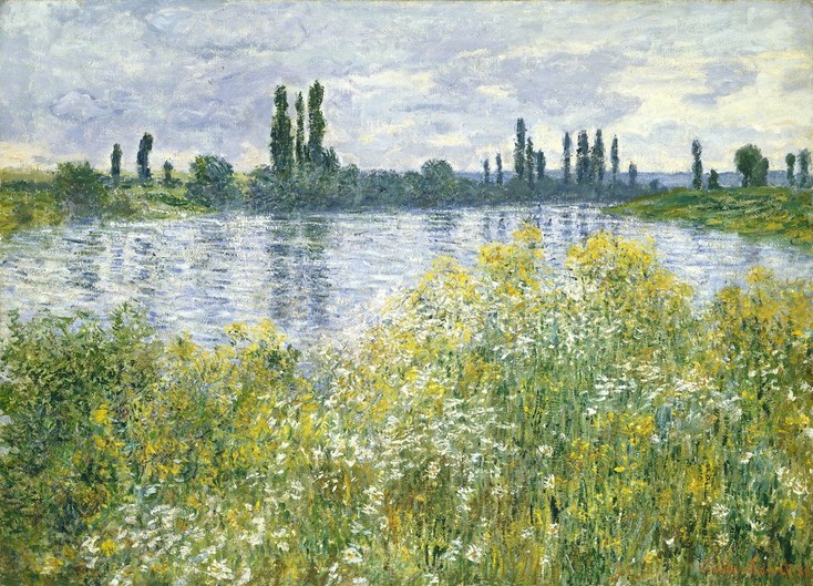 Banks of the Seine at Vetheuil by Claude Monet