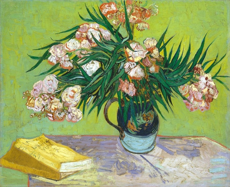 Oleanders and Books ~ Vincent Van Gogh