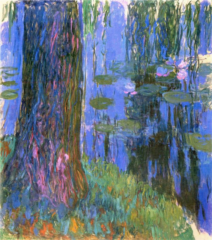 Weeping Willow and Water Lily Pond by Claude Monet