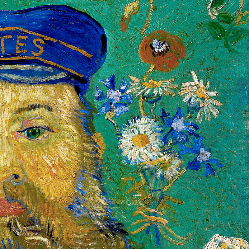 Portrait of Postman Joseph Roulin (detail) by Vincent van Gogh