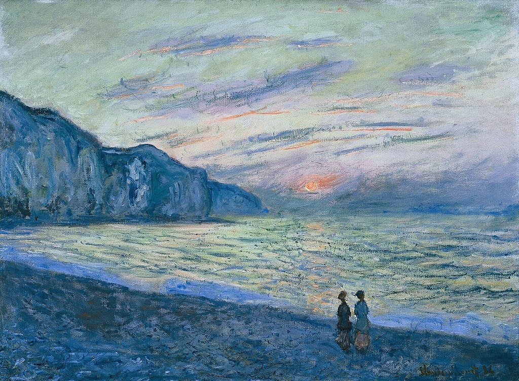 Sunset at Pourville by Claude Monet
