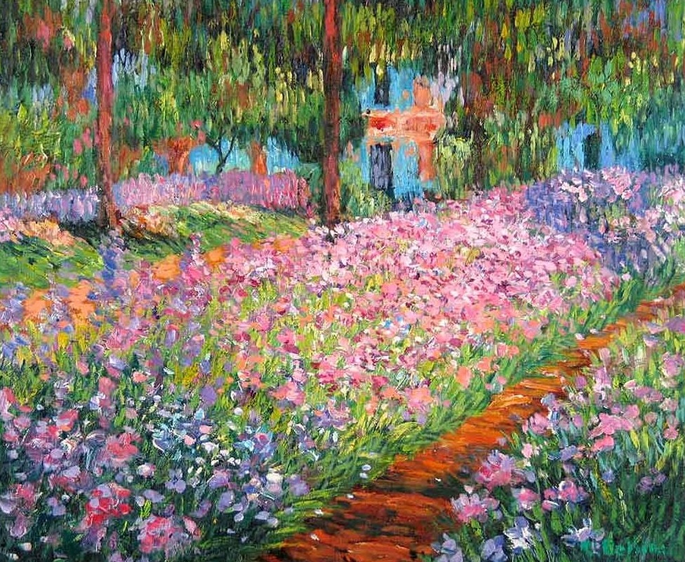 Garden at  Giverny by Claude Monet