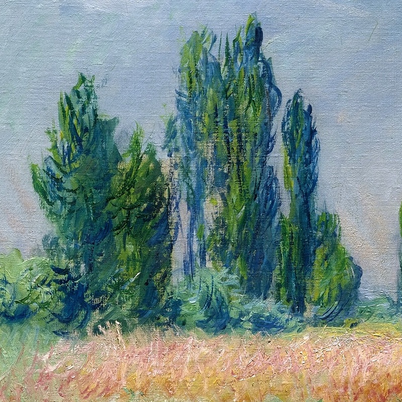 The Wheat Field (detail) by Claude Monet