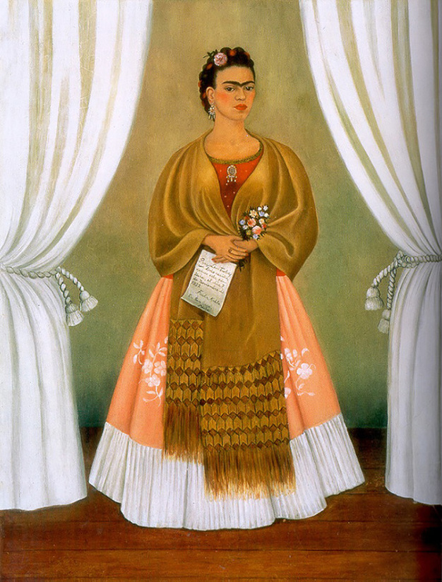 Self Portrait Dedicated to Leon Trotsky (Between the Curtains) by Frida Kahlo | Lone Quixote