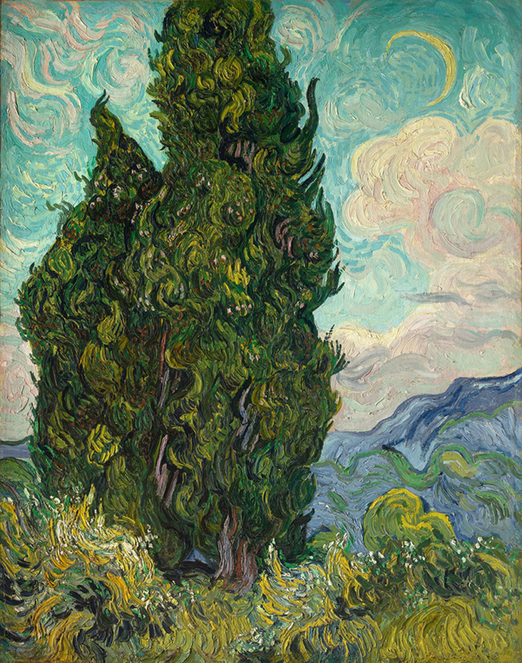 Two Cypresses by Vincent van Gogh | Lone Quixote