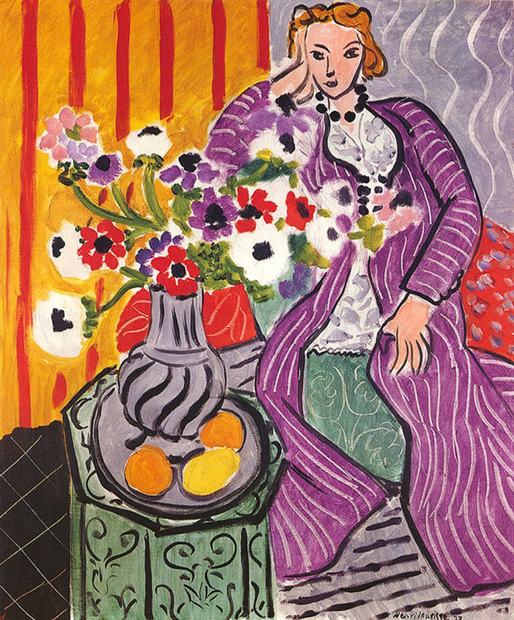 Purple Robe and Anemones by Henri Matisse