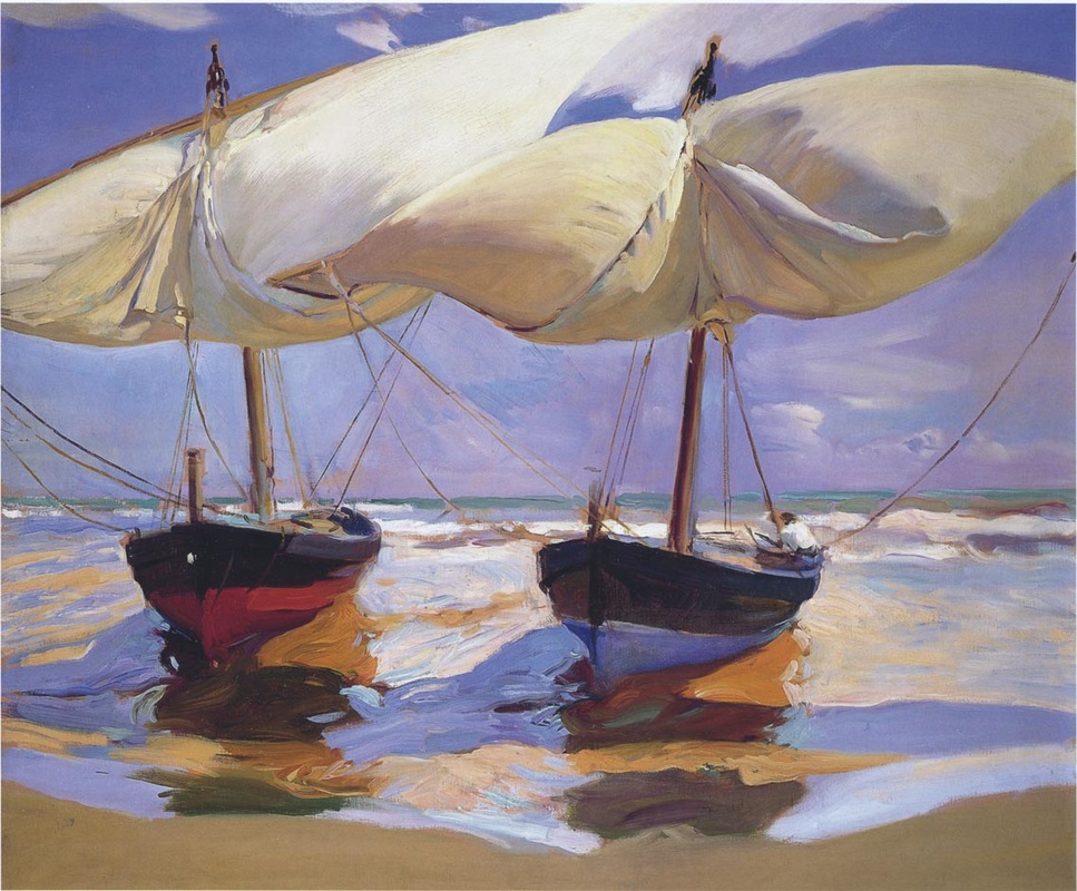 Beached Boats by Joaquin Sorolla