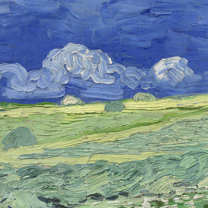 Wheatfield under Thunder Clouds (detail) by Vincent van Gogh