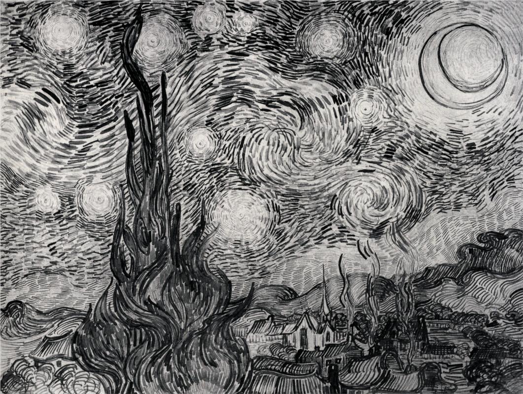 Starry Night (study) by Vincent van Gogh | Lone Quixote