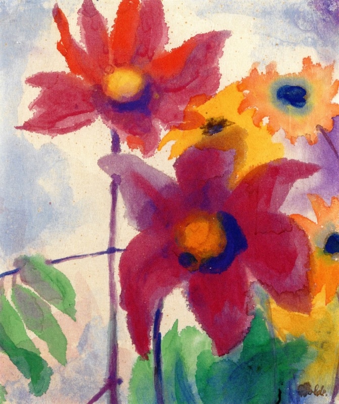 Asters and Small Sunflowers by Emil Nolde | Lone Quixote