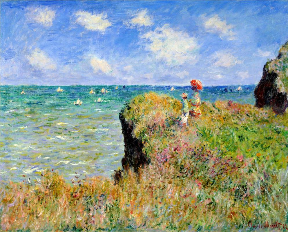 Clifftop Walk at Pourville by Claude Monet