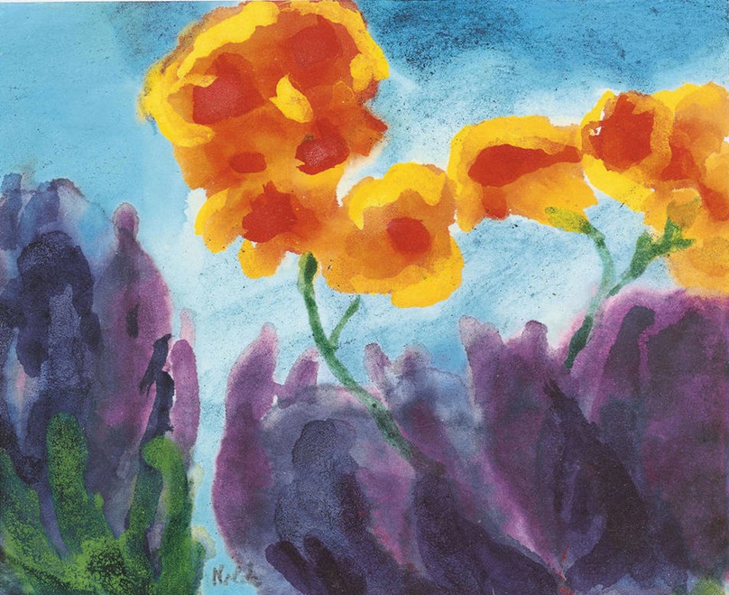 Garden Flowers, Yellow and Violet by Emil Nolde | Lone Quixote