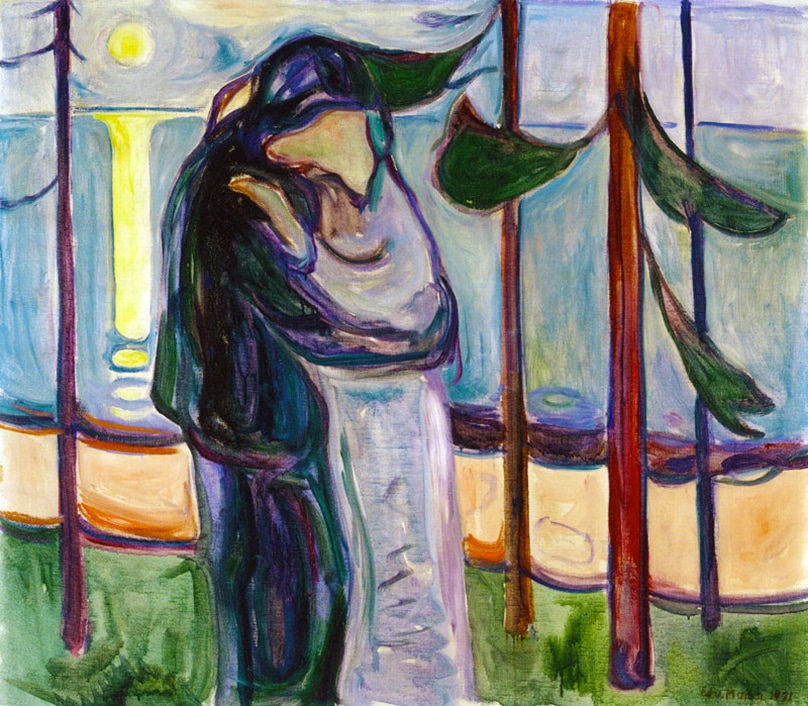 Kiss by the Shore (1921) by Edvard Munch