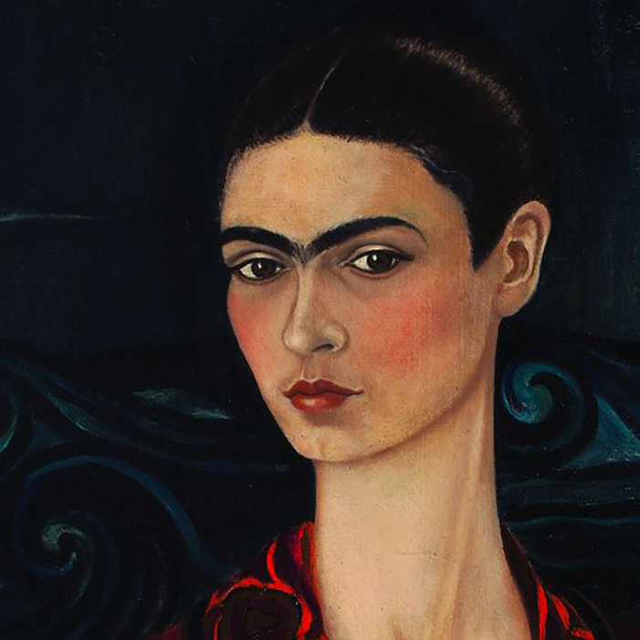 Self Portrait in a Velvet Dress (detail) ​[1929] by Frida Kahlo