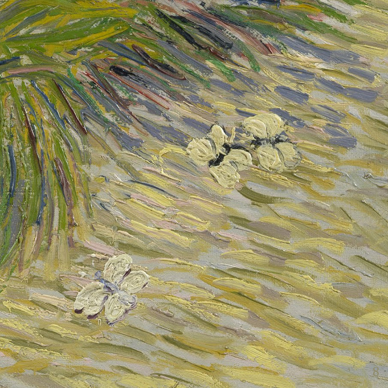 Grass and Butterflies (detail) by Vincent van Gogh | Lone Quixote