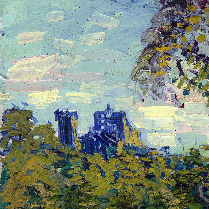 Sunset at Montmajour (detail) by Vincent van Gogh | Lone Quixote