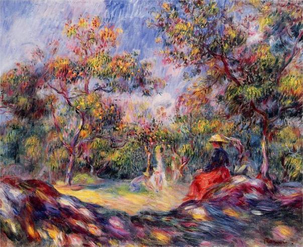 Woman in a Landscape by Pierre Auguste Renoir