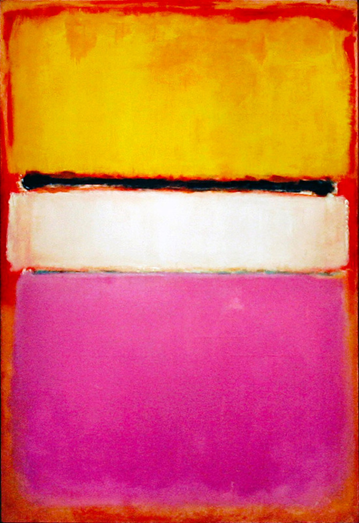 White Center (Yellow, Pink and Lavender on Rose) by Mark Rothko