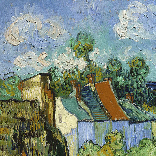 Houses at Auvers (detail) by Vincent van Gogh