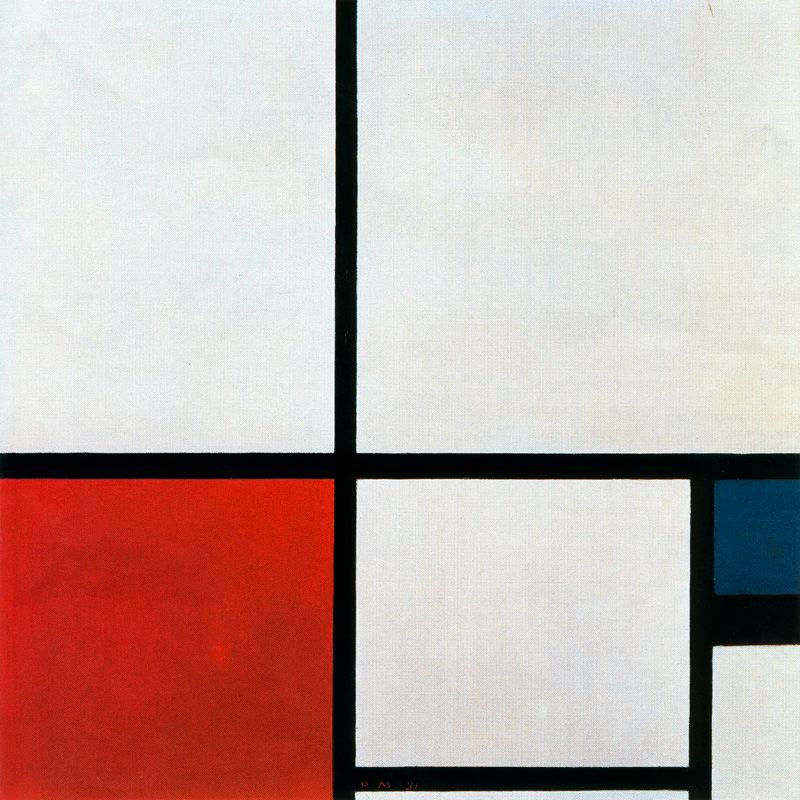 Composition No. 1 with Red and Blue by Piet Mondrian | Lone Quixote