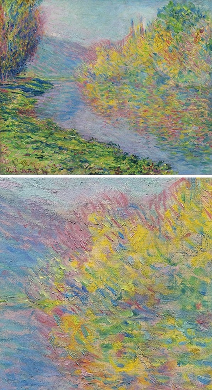 Jeufosse in Autumn by Claude Monet with Detail View | Lone Quixote