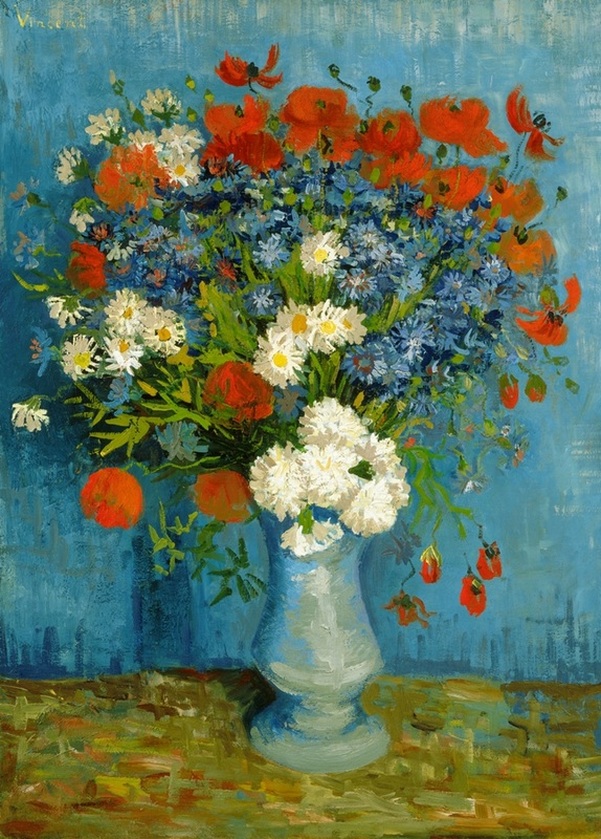Vase With Cornflowers and Poppies by Vincent van Gogh