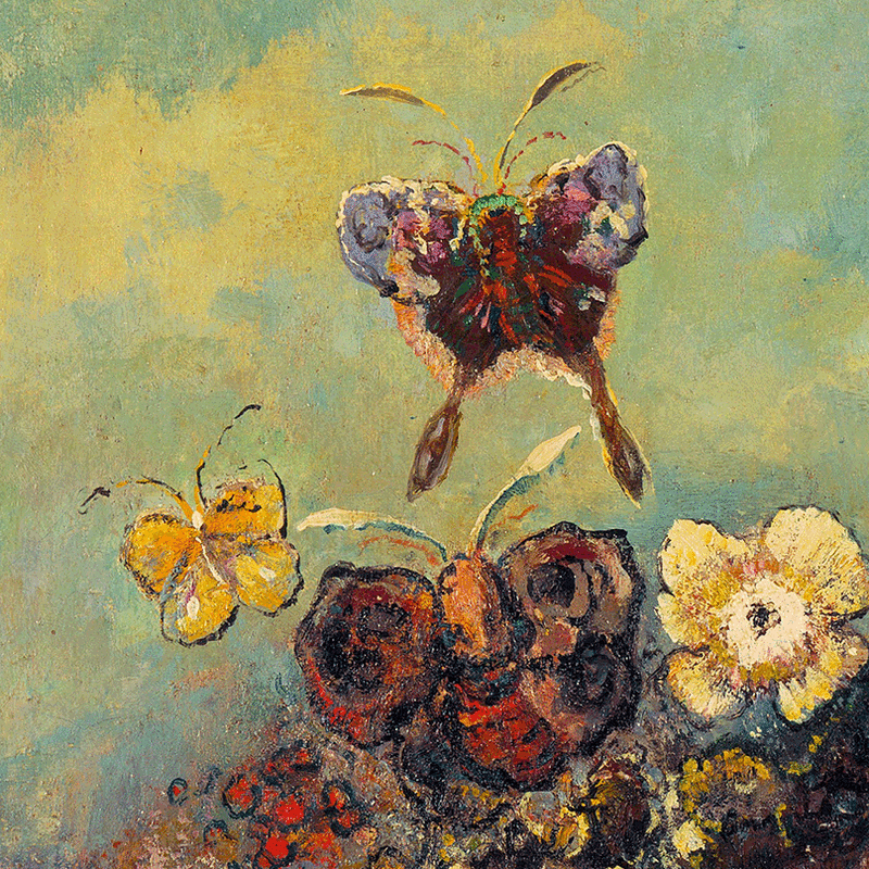Butterflies (detail) by Odilon Redon | Lone Quixote