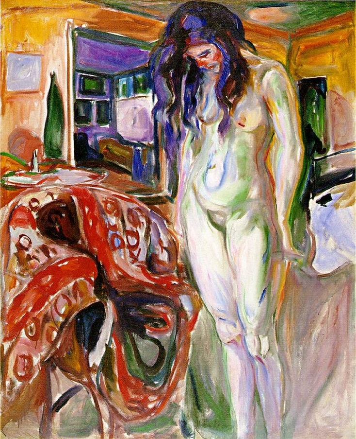 Model by the Wicker Chair by Edvard Munch