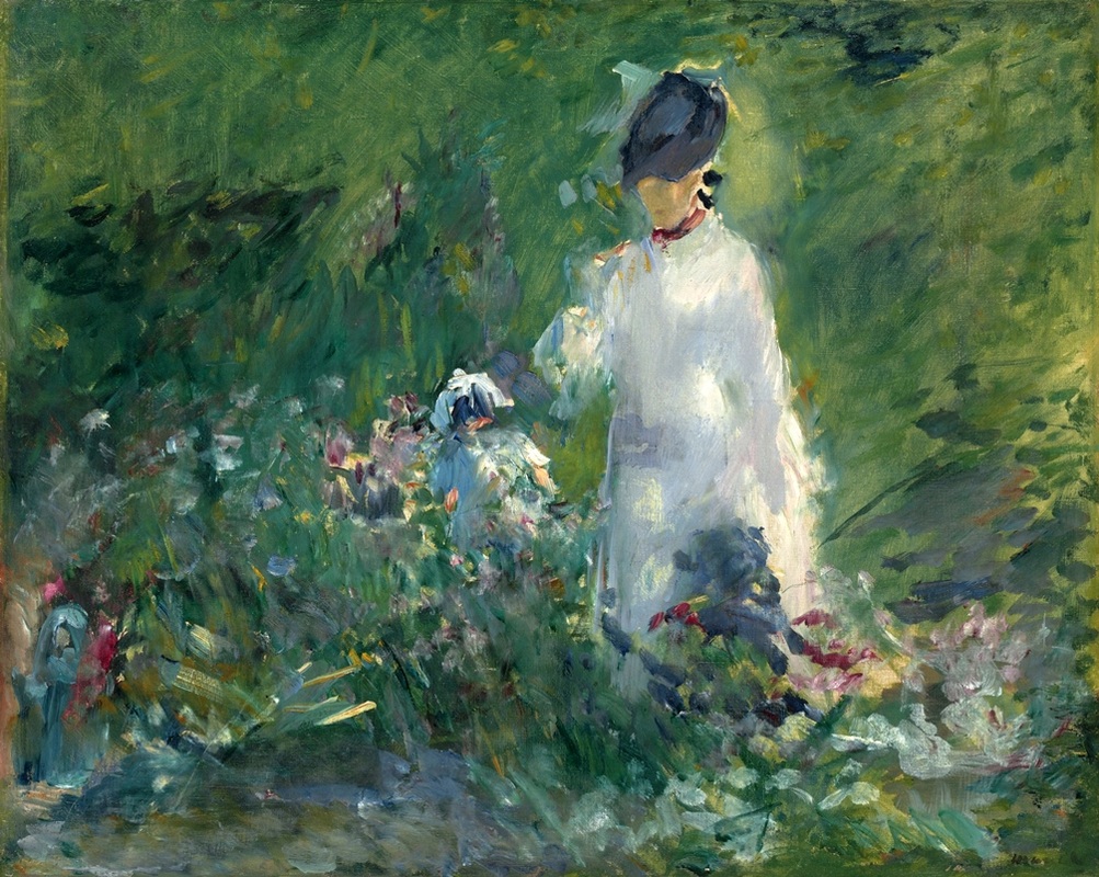 Young Woman Among the Flowers by Edouard Manet