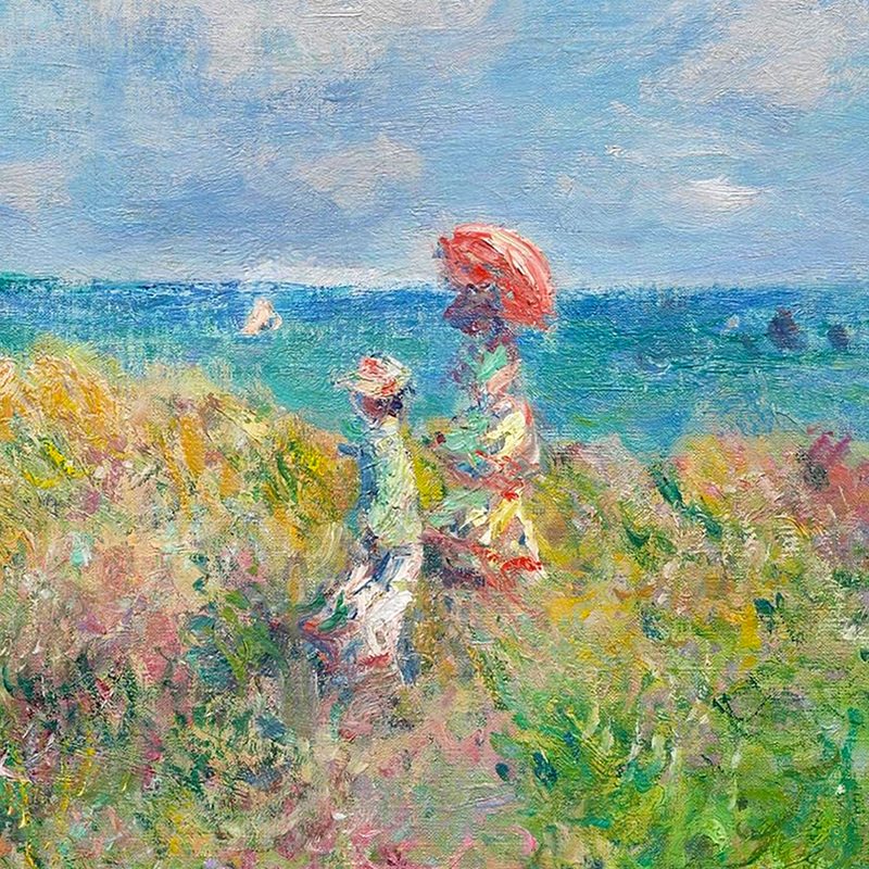 Cliff Walk at Pourville (detail) by Claude Monet 