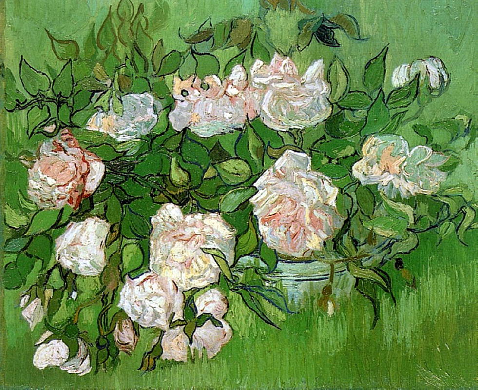 Still Life, Pink Roses by Vincent van Gogh