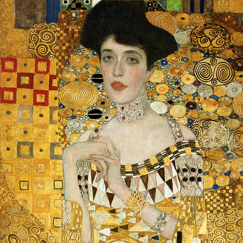 Portrait of Adele Bloch-Bauer (detail) by Gustav Klimt | Lone Quixote 
