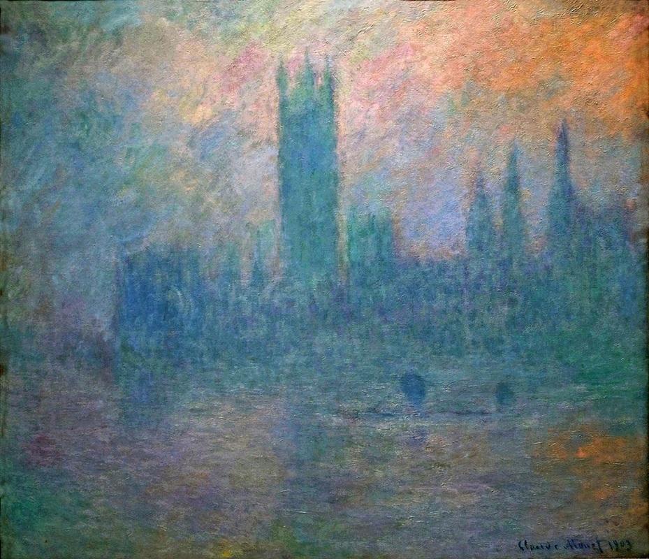 Houses of Parliament in the Mist by Claude Monet