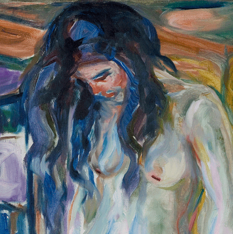 Model by the Wicker Chair (detail) by Edvard Munch | Lone Quixote