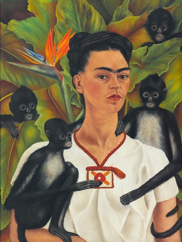 Self Portrait with Monkeys by Frida Kahlo | Lone Quixote