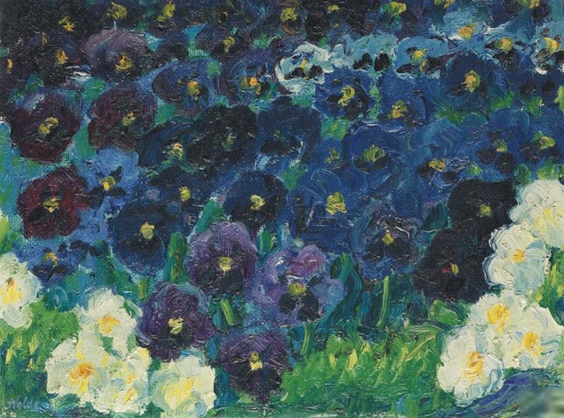 The Blue Flowers by Emil Nolde