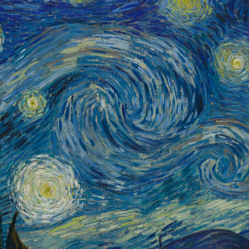 Starry Night (detail) by Vincent van Gogh | Lone Quixote