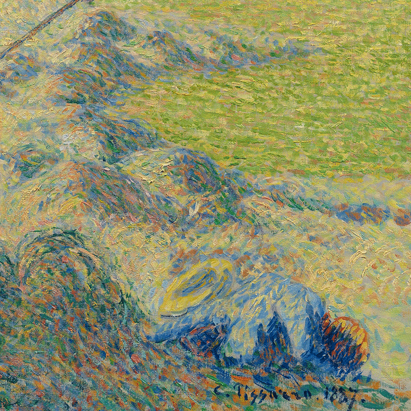 Haymaking, Eragny (detail) by Camille Pissarro | Lone Quixote