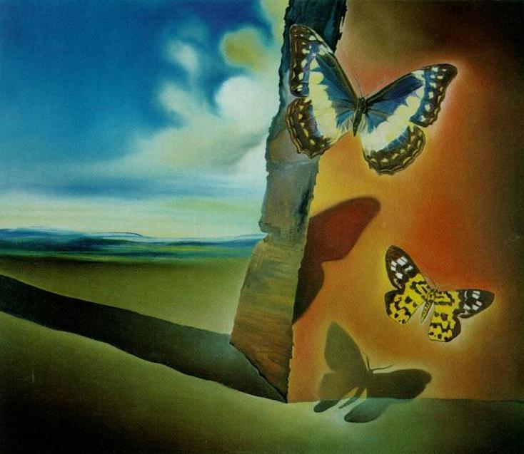 Untitled (Landscape with Butterflies) by Salvador Dali