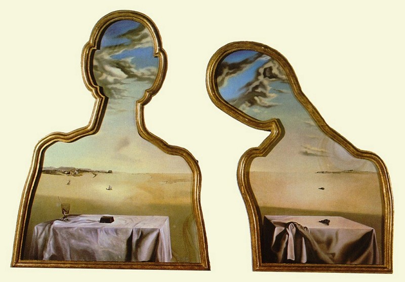 Couple with Their Heads Full of Clouds by Salvador Dali