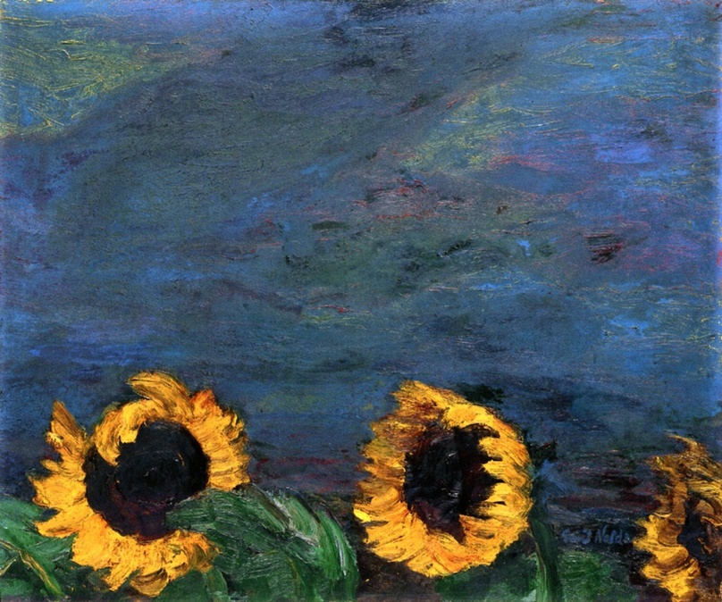 Blue Sky and Sunflowers by Emil Nolde | Lone Quixote