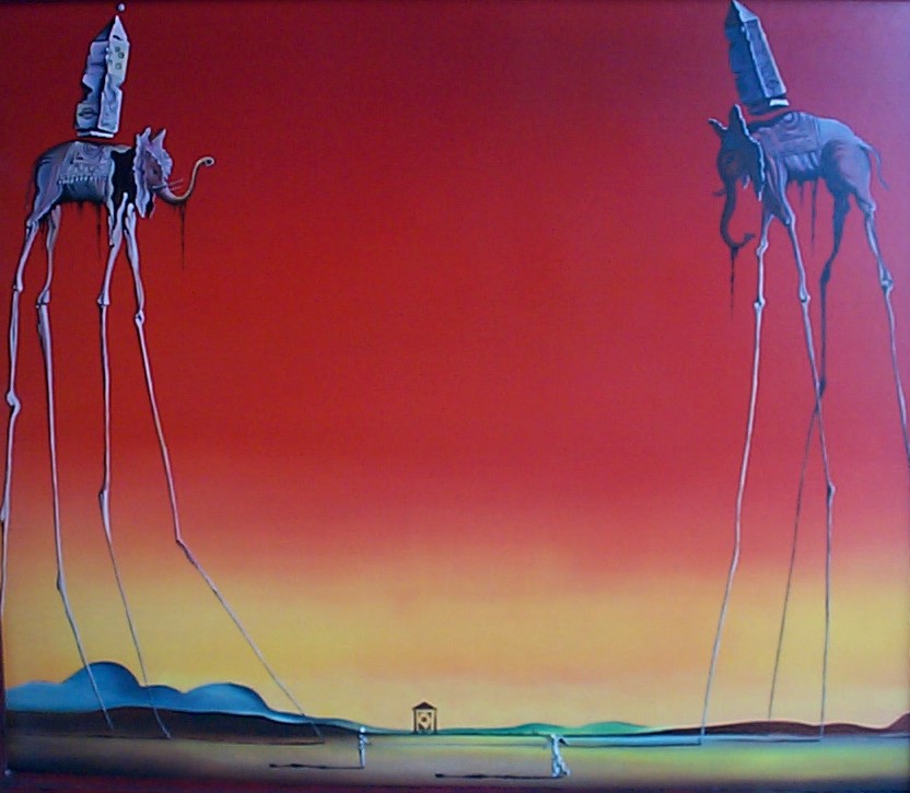 Elephants by Salvador Dali • Lone Quixote • @lonequixote