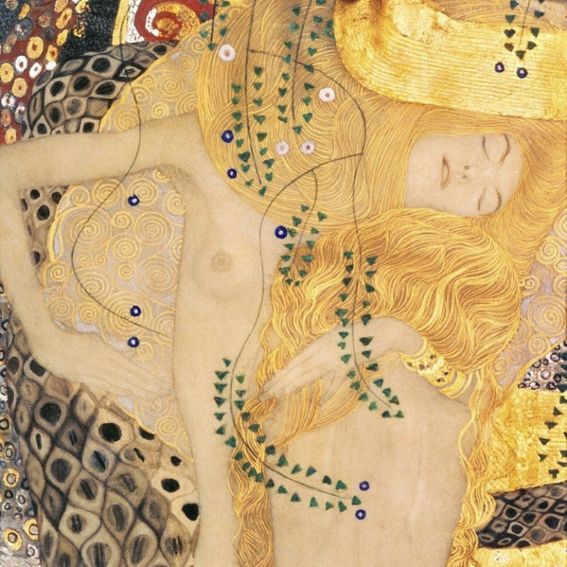 Water Serpents I (detail) by Gustav Klimt