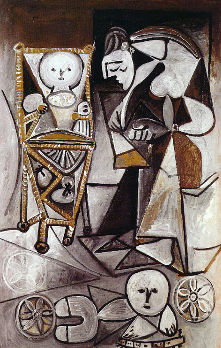 Drawing Woman Surrounded by Her Children by Pablo Picasso | Lone Quixote